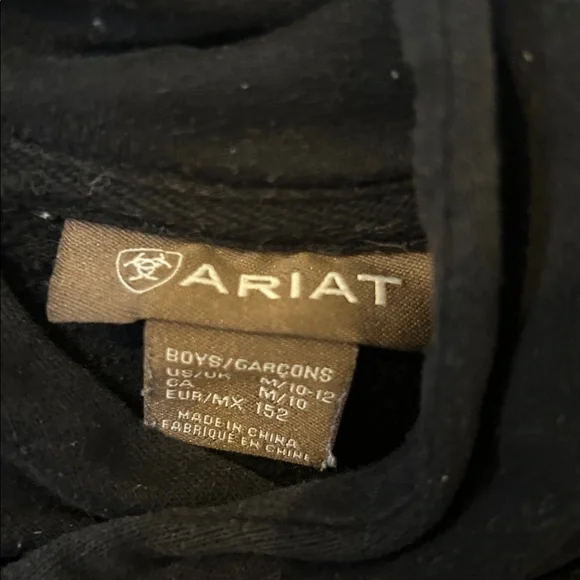 Ariat boys black hoodie size medium - Picture 4 of 4
